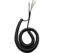 MRVAKDYDI Câble d'alimentation en Spirale Fil à Ressort, Câble d'alimentation spiralé télescopique à 9 conducteurs, 24 AWG, en cuivre Pur, Haute élasticité(Stretch 1.25 Meter)