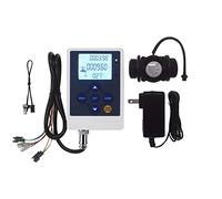 MRVAKDYDI Capteur de débit d'eau, Contrôleur de débit d'eau DFC15 avec écran LCD et capteur de débit G1 Pouce, Lot de 2