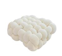 MRVAKDYDI Coussin Knot Ball, Oreiller noué tissé à la Main, for canapé, Chaise, Coussin de Taille, Multicolore, 30x33cm, 40x42cm(Beige,40x42cm)