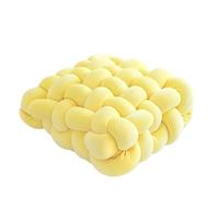 MRVAKDYDI Coussin Knot Ball, Oreiller noué tissé à la Main, for canapé, Chaise, Coussin de Taille, Multicolore, 30x33cm, 40x42cm(Yellow,30x33cm)