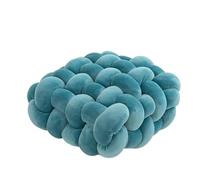 MRVAKDYDI Coussin Knot Ball, Oreiller noué tissé à la Main, for canapé, Chaise, Coussin de Taille, Multicolore, 30x33cm, 40x42cm(Green Blue,30x33cm)