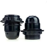 MRVAKDYDI Douille de Remplacement en Plastique pour Lampe, Lot de 10 adaptateurs et connecteurs for Douilles à vis E27, Noirs