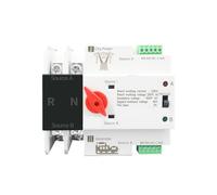 MRVAKDYDI Dual Power Automatic Transfer Switch, Commutateur de Transfert Automatique monophasé à Rail DIN ATS 110 V 220 V, Double Alimentation, 2P 63 A 100 A 125 A(125a,220V)