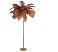 MRVAKDYDI Lampadaire Moderne en cuivre, Lampadaire Palmier Plume 1,6 m de Haut Multicolore 3 Températures de Couleur LED Interrupteur au Pied
