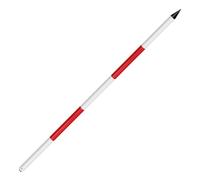 MRVAKDYDI Mât de géodésie en Aluminium, Aluminum Survey Pole Measuring Rod Red and White 1-5m(Riveted Reinforced Pointed Single Section 1m)