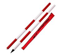 MRVAKDYDI Mât de géodésie en Aluminium, Detachable Surveying Range Pole Red and White 2-5m(2m)