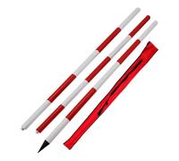 MRVAKDYDI Mât de géodésie en Aluminium, Detachable Surveying Range Pole Red and White 2-5m(3m)