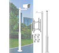 MRVAKDYDI Mât pour caméra de vidéosurveillance, Detachable Surveillance Camera Pole Mounting Bracket, Galvanized Steel, Multiple Sizes(157.5in/13ft)