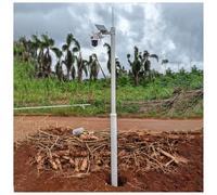 MRVAKDYDI Mât pour caméra de vidéosurveillance, Outdoor Security Camera Pole Stand Kit for Various Cameras Multiple Sizes(H 300cm/9.8ft(2 Sections))