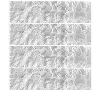 MRVAKDYDI Papier peint imitation brique, 3D Faux Rock PU Wall Panels Multicolor Multiple Sizes Indoor Outdoor(White,4pcs)