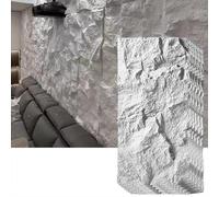 MRVAKDYDI Papier peint imitation brique, 3D Stone Wall Art Panels PU Waterproof Fire Retardant Multicolor 0.6x1.2m Indoor Outdoor(White,5pcs)