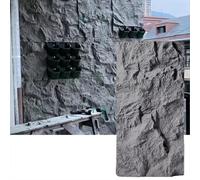 MRVAKDYDI Papier peint imitation brique, 3D Stone Wall Art Panels PU Waterproof Fire Retardant Multicolor 0.6x1.2m Indoor Outdoor(Grey,1pc)