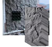 MRVAKDYDI Papier peint imitation brique, 3D Stone Wall Art Panels PU Waterproof Fire Retardant Multicolor 0.6x1.2m Indoor Outdoor(Grey,8pcs)