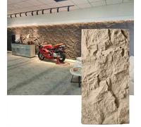 MRVAKDYDI Papier peint imitation brique, 3D Stone Wall Art Panels PU Waterproof Fire Retardant Multicolor 0.6x1.2m Indoor Outdoor(Yellow,1pc)