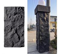 MRVAKDYDI Papier peint imitation brique, 3D Stone Wall Art Panels PU Waterproof Fire Retardant Multicolor 0.6x1.2m Indoor Outdoor(Black 2,1pc)