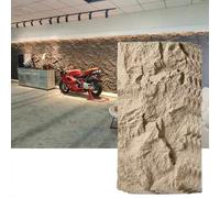 MRVAKDYDI Papier peint imitation brique, 3D Stone Wall Art Panels PU Waterproof Fire Retardant Multicolor 0.6x1.2m Indoor Outdoor(Yellow,3pcs)