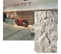 MRVAKDYDI Papier peint imitation brique, 3D Stone Wall Art Panels PU Waterproof Fire Retardant Multicolor 0.6x1.2m Indoor Outdoor(Beige,3pcs)