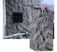 MRVAKDYDI Papier peint imitation brique, 3D Stone Wall Art Panels PU Waterproof Fire Retardant Multicolor 0.6x1.2m Indoor Outdoor(Grey,5pcs)