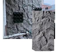 MRVAKDYDI Papier peint imitation brique, 3D Stone Wall Art Panels PU Waterproof Fire Retardant Multicolor 0.6x1.2m Indoor Outdoor(Grey,3pcs)