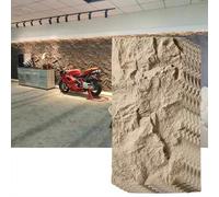 MRVAKDYDI Papier peint imitation brique, 3D Stone Wall Art Panels PU Waterproof Fire Retardant Multicolor 0.6x1.2m Indoor Outdoor(Yellow,5pcs)