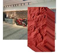 MRVAKDYDI Papier peint imitation brique, 3D Stone Wall Art Panels PU Waterproof Fire Retardant Multicolor 0.6x1.2m Indoor Outdoor(Red,8pcs)