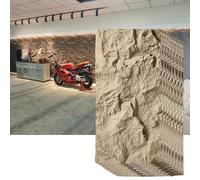 MRVAKDYDI Papier peint imitation brique, 3D Stone Wall Art Panels PU Waterproof Fire Retardant Multicolor 0.6x1.2m Indoor Outdoor(Yellow,8pcs)