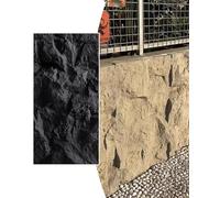 MRVAKDYDI Papier peint imitation brique, 3D Wall Panels, Multicolor, 60x120cm, 6cm, PU Cement Texture, For Interior Exterior Decor(Black B,8 pcs)