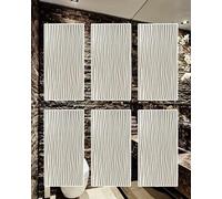 MRVAKDYDI Papier peint imitation brique, Slat Design 3D Wall Panels Waterproof Decorative Interior Walls Pack of 6 Multicolor(Beige)