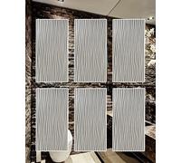 MRVAKDYDI Papier peint imitation brique, Slat Design 3D Wall Panels Waterproof Decorative Interior Walls Pack of 6 Multicolor(Light Gray)