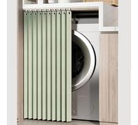 MRVAKDYDI Petits Rideaux de café filtrant la lumière, Self-Adhesive Waterproof Sliding Curtain for Kitchen Closet Multicolor Multiple Sizes(Green,W90cm/H70cm)