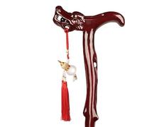 MRVAKDYDI poignée brûlée à la Main, Canne de Marche Artisanale en Bois sculpté en Forme de tête de Dragon, for Hommes et Femmes, 85-95 cm(95cm/37.40in)