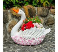MRVAKDYDI Pots de Fleurs Modern Planters, Large Plant Pot Swan Planter Garden Succulent Flower Pot,with Hole,Make Old Style Magnesium Oxide,Heavy Duty Plant Container(B)