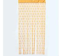 MRVAKDYDI Séparateurs de Porte rétro à Pompons Rideau à Cordes Multicolore 100x200cm, séparateur de Porte fenêtre de Chambre à Coucher, décoration de Mariage(Orange Yellow)