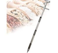 MRVAKDYDI Sonde d'échantillonnage de Sol en Acier Inoxydable Sonde d'échantillonnage de Grains en Acier Inoxydable 304 Ø 32 mm x 1000 mm, 3 Fentes