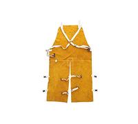 MRVAKDYDI Tablier de soudage en Cuir, Tablier de Soudeur en Cuir résistant à la Chaleur, Jambes Fendues avec Poches, for Hommes et Femmes, Jaune