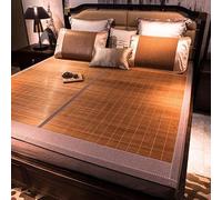 MRVAKDYDI Tapis de Couchage rafraîchissant pour l'été, Tapis de Couchage d'été en Bambou, rafraîchissant, antidérapant, Pliable, Lavable, Plusieurs Tailles(A,90 * 190CM)