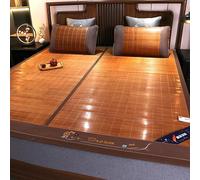 MRVAKDYDI Tapis de Couchage rafraîchissant pour l'été, Tapis de Couchage d'été en Bambou, rafraîchissant, antidérapant, Pliable, Lavable, Plusieurs Tailles(H,150 * 195CM)