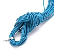 MRVAKDYDI The Bead Shop Cordon en Cuir véritable, Cordon en Cuir Rond Multicolore de 1 à 3 mm, Vendu par Lot de 10 mètres, idéal for la création de Bracelets, Colliers et Bijoux.(Blue,1.5mm)