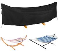MRWiZMS Housse de Hamac Imperméable, L 310 x H 80 cm Baches Complète Oxford 420D, Bache de Protection Extérieur pour Hamac avec Barre et Hamac Double, Coupe-Vent, Résistant à l'hiver, aux Intempéries