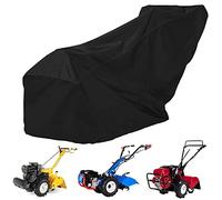 MRWiZMS Housse de motoculteur Thermique, Housse de motobineuse, Tissu Oxford 420D Anti-UV, Imperméable, Anti-poussière, Housse Universelle pour motoculteurs avec Sac de Protection Noir