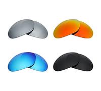 Mry 4 paires polarisées Verres de rechange pour Wiley X XL-1 Advanced Sunglasses-stealth Noir/rouge Feu/ICE Bleu/argent Titane