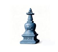 MRY-SFW 1/120 - Stupa tibétain chinois imprimé en 3D - Résine blanche non peinte - Modèle miniature - Architecture ancienne - Accessoires de jardin diorama