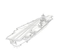 MRY-SFW 1/1200 US Navy Kitty Hawk Class CV-66 Porte-avions Ligne d'eau