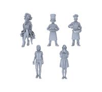 MRY-SFW 1/32 Scène de loisirs 5 figurines Chefs Diners Catering