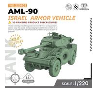 MRY-SFW Armée Tank Unpainted 1/220 Kit de maquette militaire Israël AML-90 véhicule blindé