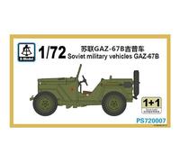 MRY-SFW Kit de modèle en plastique 1/72 de véhicules militaires soviétiques GAZ-67B 1+1 non peint