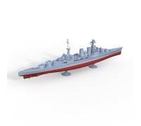 MRY-SFW Modèle de bateau de guerre non peint 1/2000 Kit de modèle militaire HMS Admira Hood 1941 Coque complète