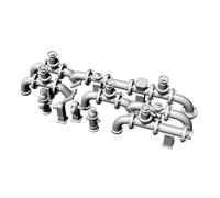 MRY-SFW Modèle de paysage de champ de bataille non peint 1/35 Miniature Usine Accessoire militaire Accessoires Affichage Tuyau et vannes Assemblage