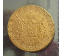 MRYFODA Collection de pièces commémoratives dorées Napoléon en France-1861 A