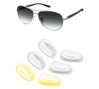 Mryok Coussinets de nez compatibles avec lunettes de soleil Oakley Elmont M, 2 paires transparent et jaune clair, Taille unique